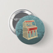 Badge Rond 5 Cm Librairie Retro Grunge (Devant & derrière)