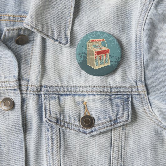 Badge Rond 5 Cm Librairie Retro Grunge (En situation)