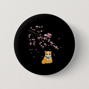 Badge Rond 5 Cm Libre Palestine Cute chat Fleur de cerise Sakura f