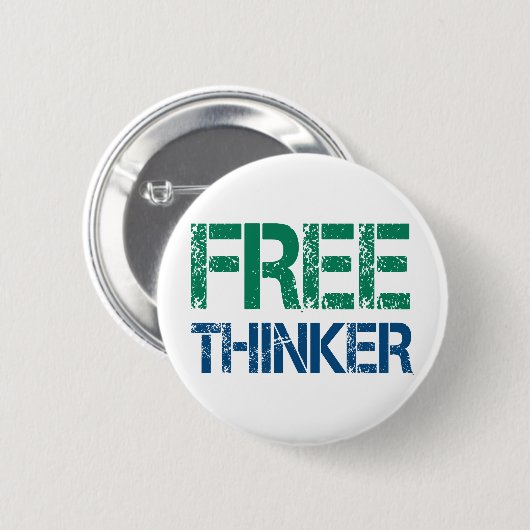 Badge Rond 5 Cm libre penseur (Devant & derrière)