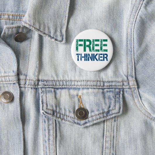 Badge Rond 5 Cm libre penseur (En situation)