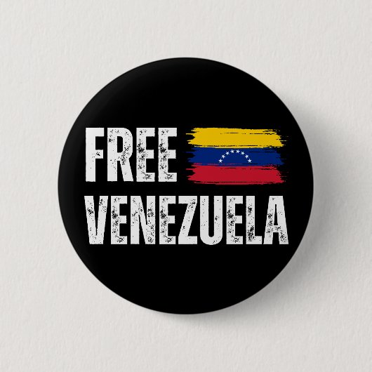 Badge Rond 5 Cm Libre Venezuela (Devant)