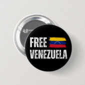 Badge Rond 5 Cm Libre Venezuela (Devant & derrière)