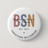 Badge Rond 5 Cm Licence BSN en sciences infirmières sur mesure (Devant)