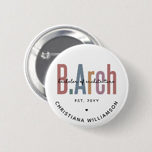 Badge Rond 5 Cm Licence en architecture personnalisée
