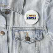 Badge Rond 5 Cm Licence pour Groove Fun Logo Design (En situation)