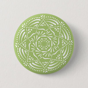 Badge Rond 5 Cm Lichen Mandala