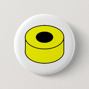 Badge Rond 5 Cm Licorice All Sort - Jaune et Noir