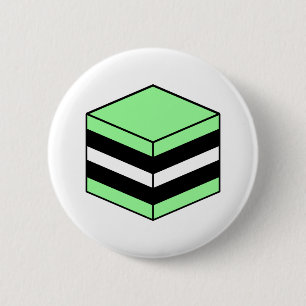 Badge Rond 5 Cm Licorice All Sort - Mint Green et Black