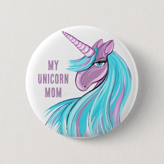 Badge Rond 5 Cm Licorne (Devant)