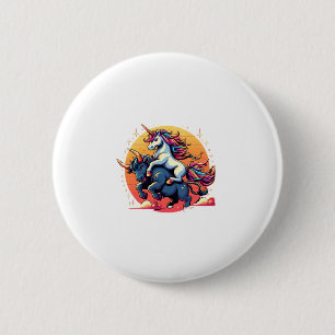 Badge Rond 5 Cm Licorne à Cheval Taureau Garçons Filles Hommes Fem