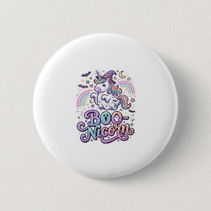 Badge Rond 5 Cm Licorne Boo-licorne Vecteur Premium Conception Vec