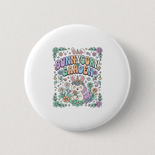 Badge Rond 5 Cm Licorne Bunnycorn Jardin Kawaii Typographie Design