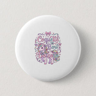 Badge Rond 5 Cm Licorne Coquette Arc Licorne Mignon Graphique Past