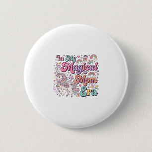 Badge Rond 5 Cm Licorne Dans Mon Ère De Maman Magique Kawaii POD A