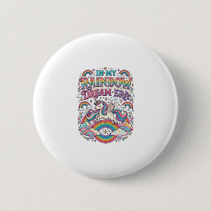 Badge Rond 5 Cm Licorne Dans Mon Rêve Arc-en-ciel Ère Vêtements Co