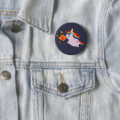 Badge Rond 5 Cm Licorne de Feu-Respiration (En situation)