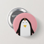 Badge Rond 5 Cm Licorne de pingouin (Devant & derrière)