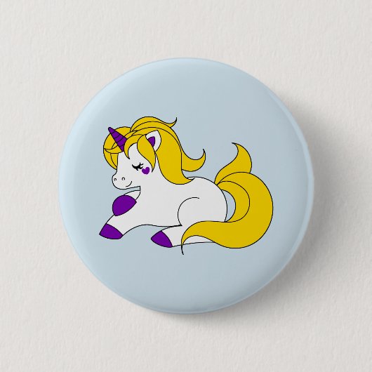 Badge Rond 5 Cm Licorne d'Intersex (Devant)