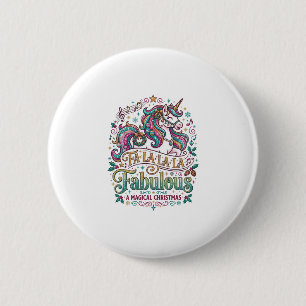 Badge Rond 5 Cm Licorne Fa La La La Fabuleux Fond Blanc Mignon