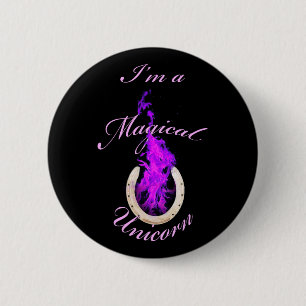 Badge Rond 5 Cm Licorne magique 02