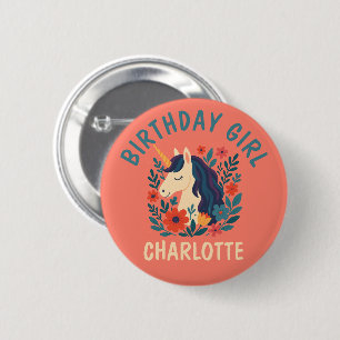 Badge Rond 5 Cm Licorne Magique Anniversaire Personnalisé Fantaisi
