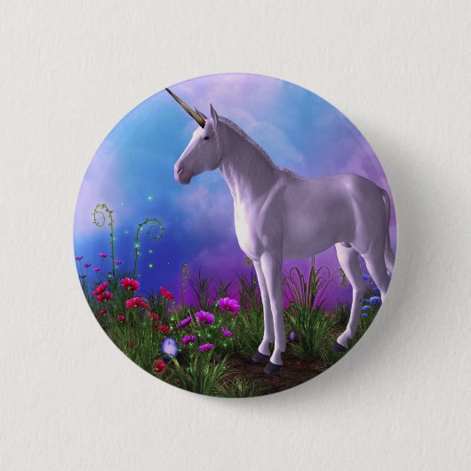 Badge Rond 5 Cm Licorne majestueuse (Devant)