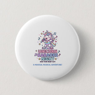 Badge Rond 5 Cm Licorne Nuit Karaoke Gras Typographie Produit Grap