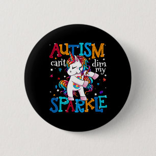 Badge Rond 5 Cm Licorne pour enfants de la sensibilisation à l'aut