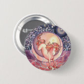 Badge Rond 5 Cm Licorne, univers (Devant & derrière)