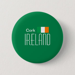 Badge Rond 5 Cm Liège, bouton de l'Irlande