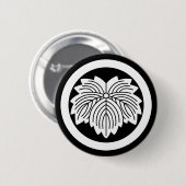 Badge Rond 5 Cm Lierre à feuilles pointues en cercle (Devant & derrière)