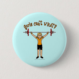 Badge Rond 5 Cm Lifter de poids (Blonde)