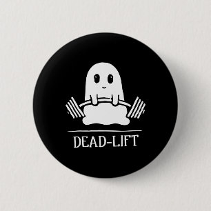 Badge Rond 5 Cm Lifti de poids mort Lifti de l'Halloween Ghost Gym