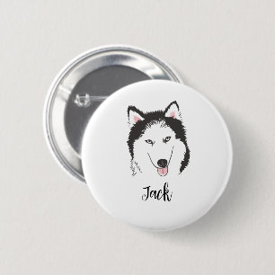 Badge Rond 5 Cm Ligne artistique personnalisée pour amateur de chi