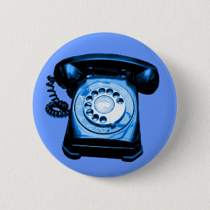 Badge Rond 5 Cm Ligne bleue