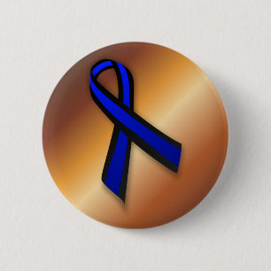 Badge Rond 5 Cm Ligne bleue mince