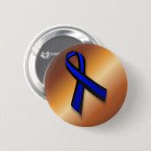 Badge Rond 5 Cm Ligne bleue mince (Devant & derrière)