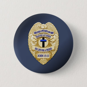 Badge Rond 5 Cm Ligne bleue mince