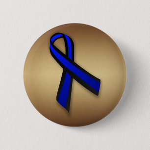 Badge Rond 5 Cm Ligne bleue mince