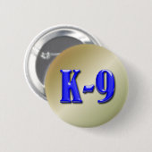 Badge Rond 5 Cm Ligne bleue mince (Devant & derrière)