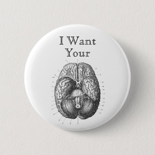 Badge Rond 5 Cm Ligne bouton de collecte de zombi (Devant)