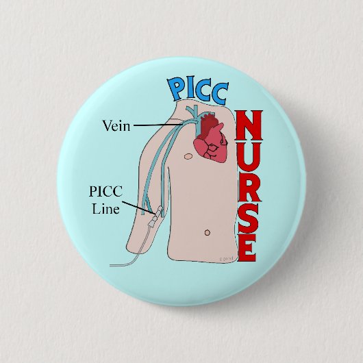 Badge Rond 5 Cm Ligne cadeaux anatomiques de PICC de conception (Devant)