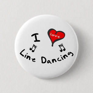 Badge Rond 5 Cm Ligne cadeaux de danse - ligne de coeur d'I danse