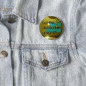 Badge Rond 5 Cm Ligne pointillée Pin (En situation)