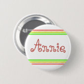 Badge Rond 5 Cm lignes colorées (Devant & derrière)
