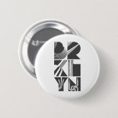 Badge Rond 5 Cm Lignes de Brooklyn (Devant & derrière)