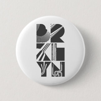 Badge Rond 5 Cm Lignes de Brooklyn