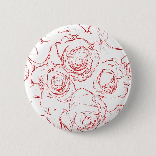Badge Rond 5 Cm Lignes directrices de Red Roses (Devant)