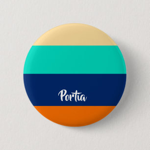 Badge Rond 5 Cm Lignes multicolores à motif
